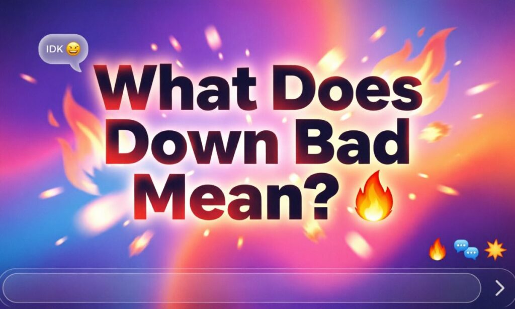 What Does Down Bad Mean